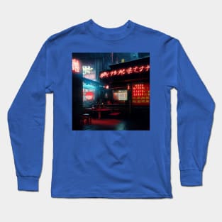 Cyberpunk Tokyo Ramen Shop Long Sleeve T-Shirt